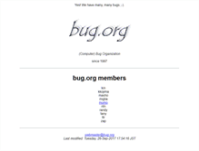 Tablet Screenshot of bug.org